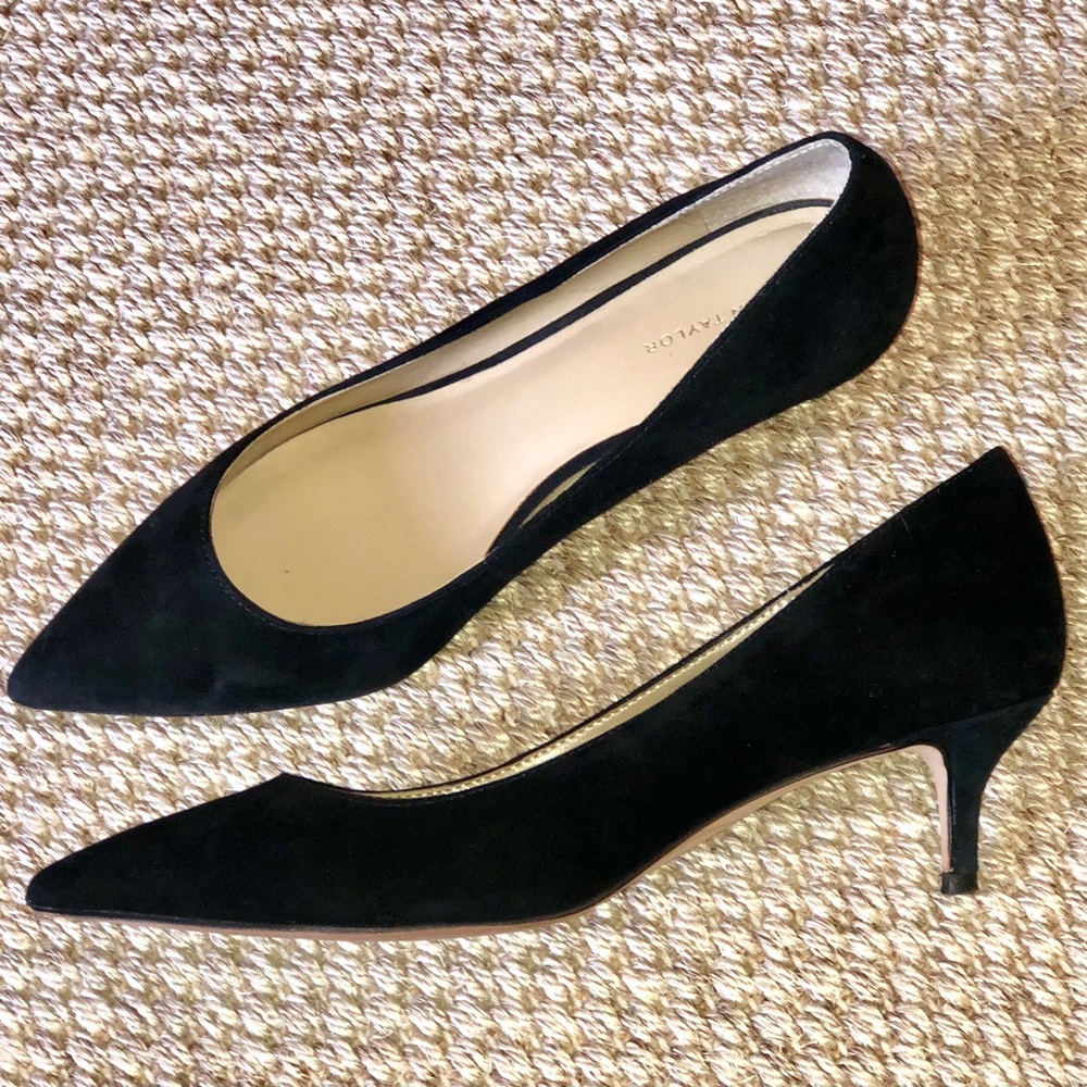 Ann Taylor Reese Suede Pumps Black Size 8